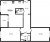 Планировка двухкомнатной квартиры площадью 79.16 кв. м в новостройке ЖК "ID Кудрово"