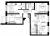 Планировка трехкомнатной квартиры площадью 71.5 кв. м в новостройке ЖК "ID Кудрово"