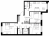 Планировка трехкомнатной квартиры площадью 69.09 кв. м в новостройке ЖК "ID Кудрово"