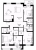 Планировка четырехкомнатной квартиры площадью 110.17 кв. м в новостройке ЖК "ID Кудрово"