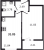 Планировка однокомнатной квартиры площадью 31.05 кв. м в новостройке ЖК "БелАрт"
