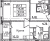 Планировка однокомнатной квартиры площадью 35.63 кв. м в новостройке ЖК "БелАрт"