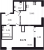 Планировка однокомнатной квартиры площадью 44.73 кв. м в новостройке ЖК "БелАрт"