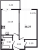 Планировка однокомнатной квартиры площадью 36.27 кв. м в новостройке ЖК "БелАрт"