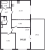Планировка двухкомнатной квартиры площадью 64.18 кв. м в новостройке ЖК "БелАрт"