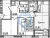Планировка двухкомнатной квартиры площадью 48.03 кв. м в новостройке ЖК "БелАрт"