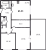Планировка двухкомнатной квартиры площадью 65.34 кв. м в новостройке ЖК "БелАрт"