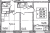 Планировка двухкомнатной квартиры площадью 56.35 кв. м в новостройке ЖК "БелАрт"