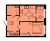 Планировка однокомнатной квартиры площадью 36.94 кв. м в новостройке ЖК "Pixel"