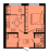 Планировка однокомнатной квартиры площадью 36.78 кв. м в новостройке ЖК "Pixel"