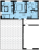 Планировка двухкомнатной квартиры площадью 53.47 кв. м в новостройке ЖК "Pixel"