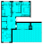 Планировка трехкомнатной квартиры площадью 85.73 кв. м в новостройке ЖК "Pixel"