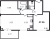 Планировка двухкомнатных апартаментов площадью 47.56 кв. м в новостройке ЖК "Neva Residence"