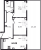 Планировка двухкомнатных апартаментов площадью 44.08 кв. м в новостройке ЖК "Neva Residence"
