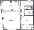 Планировка двухкомнатных апартаментов площадью 63.8 кв. м в новостройке ЖК "Neva Residence"