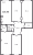 Планировка четырехкомнатных апартаментов площадью 116.56 кв. м в новостройке ЖК "Neva Residence"