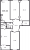 Планировка четырехкомнатных апартаментов площадью 113.11 кв. м в новостройке ЖК "Neva Residence"