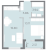 Планировка однокомнатной квартиры площадью 35 кв. м в новостройке ЖК "Морская набережная"