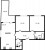 Планировка двухкомнатной квартиры площадью 63.39 кв. м в новостройке ЖК "Морская набережная"
