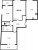 Планировка трехкомнатной квартиры площадью 89.2 кв. м в новостройке ЖК "Морская набережная"