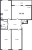 Планировка трехкомнатной квартиры площадью 87.53 кв. м в новостройке ЖК "Панорама парк Сосновка"
