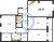 Планировка трехкомнатной квартиры площадью 100.39 кв. м в новостройке ЖК "Панорама парк Сосновка"