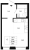 Планировка студии площадью 29.4 кв. м в новостройке ЖК "Лисино"