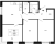 Планировка трехкомнатной квартиры площадью 74.3 кв. м в новостройке ЖК "Лисино"