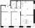 Планировка трехкомнатной квартиры площадью 74.4 кв. м в новостройке ЖК "Лисино"