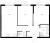 Планировка двухкомнатной квартиры площадью 56.65 кв. м в новостройке ЖК "Таллинский парк"