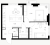 Планировка двухкомнатной квартиры площадью 46.01 кв. м в новостройке ЖК "Таллинский парк"