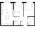 Планировка двухкомнатной квартиры площадью 55.56 кв. м в новостройке ЖК "Таллинский парк"