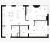 Планировка двухкомнатной квартиры площадью 55.74 кв. м в новостройке ЖК "Таллинский парк"
