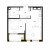Планировка однокомнатной квартиры площадью 39.9 кв. м в новостройке ЖК "Белый остров"