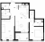 Планировка двухкомнатной квартиры площадью 62.8 кв. м в новостройке ЖК "Белый остров"