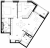 Планировка двухкомнатной квартиры площадью 62.5 кв. м в новостройке ЖК "Белый остров"