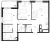 Планировка двухкомнатной квартиры площадью 66.9 кв. м в новостройке ЖК "Белый остров"