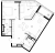 Планировка двухкомнатной квартиры площадью 62.4 кв. м в новостройке ЖК "Белый остров"