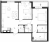 Планировка двухкомнатной квартиры площадью 68.2 кв. м в новостройке ЖК "Белый остров"