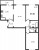 Планировка трехкомнатной квартиры площадью 67.9 кв. м в новостройке ЖК "Заповедный парк"