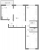 Планировка трехкомнатной квартиры площадью 65.9 кв. м в новостройке ЖК "Заповедный парк"