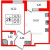 Планировка однокомнатной квартиры площадью 34.7 кв. м в новостройке ЖК "FoRest Аквилон"