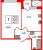 Планировка однокомнатной квартиры площадью 36.94 кв. м в новостройке ЖК "FoRest Аквилон"