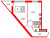 Планировка однокомнатной квартиры площадью 38.03 кв. м в новостройке ЖК "FoRest Аквилон"