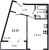 Планировка однокомнатной квартиры площадью 33.91 кв. м в новостройке ЖК "FoRest Аквилон"