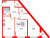 Планировка двухкомнатной квартиры площадью 61.2 кв. м в новостройке ЖК "FoRest Аквилон"