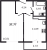 Планировка однокомнатной квартиры площадью 37.77 кв. м в новостройке ЖК "Аквилон SKY"