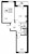 Планировка двухкомнатной квартиры площадью 62.43 кв. м в новостройке ЖК "Аквилон SKY"