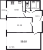 Планировка двухкомнатной квартиры площадью 50.1 кв. м в новостройке ЖК "Аквилон SKY"