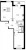 Планировка двухкомнатной квартиры площадью 61.93 кв. м в новостройке ЖК "Аквилон SKY"